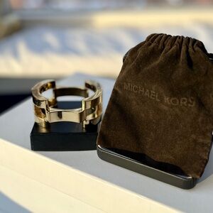 Michael Kors Gold Link Hinged Bracelet